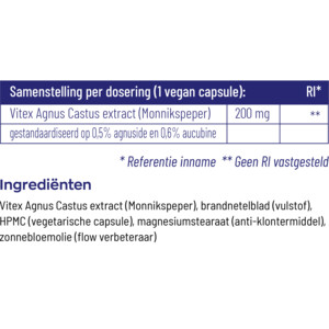 2x Vitakruid Vitex Agnus Castus 200 mg Monnikspeper - 25.96 euro