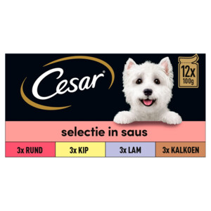 Cesar Maaltijdzakjes 12-pack in Saus 12 x 100 gr