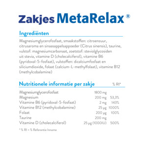 2x Metagenics MetaRelax Zakjes - 95.31 euro