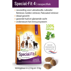 3x Fokker Special-Fit Hondenvoer 4 2,5 kg