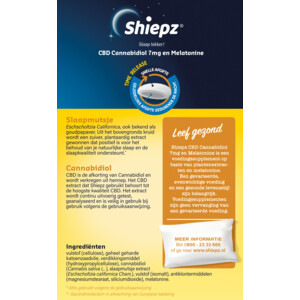 Shiepz CBD Cannabidiol 7 mg En Melatonine - 20.49 euro