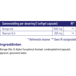 2x Vitakruid Borage Olie 1500 mg GLA 300 mg - 58.49 euro
