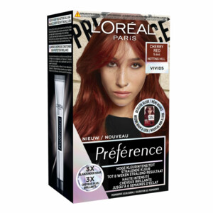 3x L'Oréal Preference Vivids Permanente Haarkleuring 5.664 Cherry Red - 40.95 euro