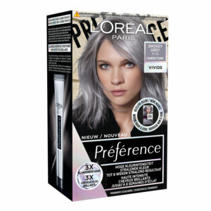 3x L'Oréal Preference Vivids Permanente Haarkleuring 9.112 Smokey Grey - 44.76 euro