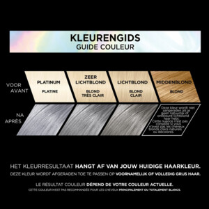 3x L'Oréal Preference Vivids Permanente Haarkleuring 10.112 Silver Grey - 49.3 euro