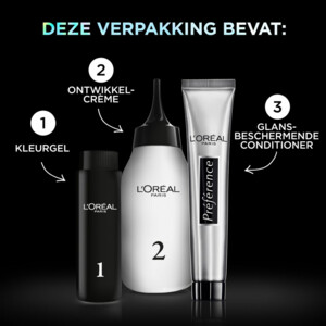 3x L'Oréal Preference Vivids Permanente Haarkleuring 10.112 Silver Grey - 49.3 euro