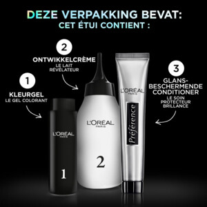 3x L'Oréal Preference Vivids Permanente Haarkleuring 10.112 Silver Grey - 49.3 euro