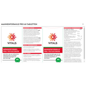 2x Vitals Mannenformule Pro Testosteron - 66.9 euro