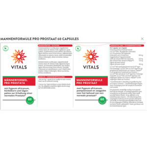 2x Vitals Mannenformule Pro Prostaat - 55.98 euro