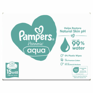 Pampers Billendoekjes Harmonie Aqua - 24.84 euro