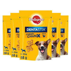 5x Pedigree Dentastix Chewy Chunx Hondensnacks Mini Kip