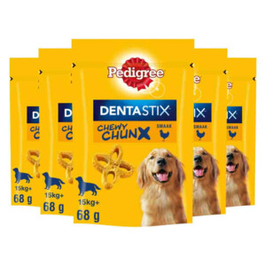 5x Pedigree Dentastix Chewy Chunx Hondensnacks Maxi Kip
