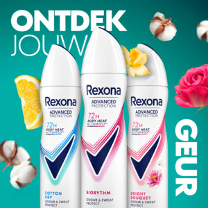 6x Rexona Deodorant Spray Advanced Protection Ultra Dry Biorythm - 18.59 euro