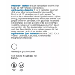 Intoleran Lactase 2.500 - 19.95 euro