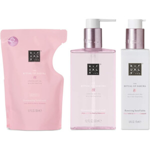 Rituals Sakura Kitchen geschenkset Handbalsem 175 ml + Handzeep 300 ml + Refill Handzeep 300 ml - 28.83 euro