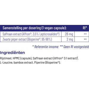 Vitakruid Saffraan & Bioperine - 25.39 euro