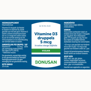 Bonusan Vitamine D3 5 mcg - 11.59 euro