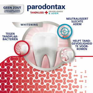 Parodontax Tandpasta Tandvlees + Gevoeligheid & Adem Whitening - 6.79 euro