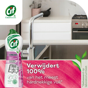 8x Cif Schuurmiddel Cream Pink Flower - 26.09 euro