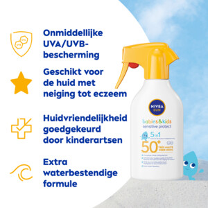 NIVEA Sun Babies & Kids Sensitive Protect Zonnespray SPF 50+ - 32.49 euro