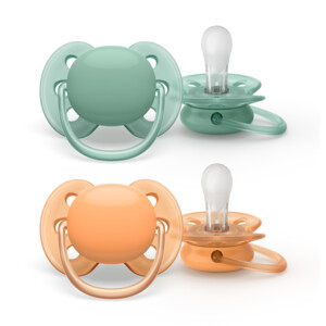 Philips Avent Fopspeen Ultra Soft 0-6 mnd Groen Oranje - 7.99 euro