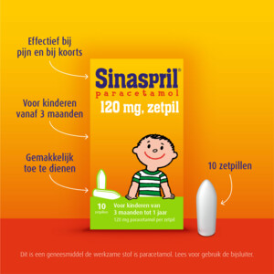 Sinaspril Paracetamol 120mg Zetpil - 4.89 euro