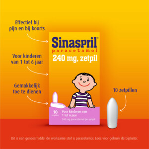 Sinaspril Paracetamol 240mg Zetpil - 4.89 euro