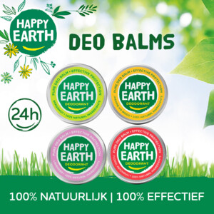 6x Happy Earth 100% Natuurlijke Deodorant Balm Jasmine Ho Wood - 51.87 euro