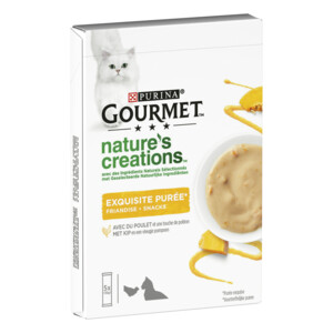 11x Gourmet Nature's Creations Puree Kip Pompoen 5 x 10 gr