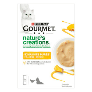 11x Gourmet Nature's Creations Puree Kip Pompoen 5 x 10 gr