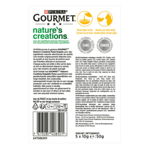11x Gourmet Nature's Creations Puree Kip Pompoen 5 x 10 gr