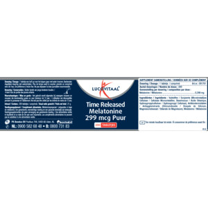 2x Lucovitaal Melatonine Puur 0,299mg Time Released - 9.99 euro