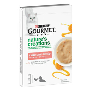 11x Gourmet Nature's Creations Puree Zalm Wortel 5 x 10 gr