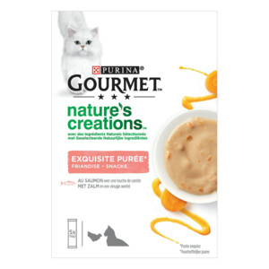 11x Gourmet Nature's Creations Puree Zalm Wortel 5 x 10 gr