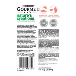 11x Gourmet Nature's Creations Puree Zalm Wortel 5 x 10 gr
