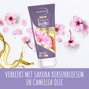 6x Andrélon 1 Minuut Wow Masker Levendig Lang - 11.25 euro