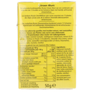 3x Ricola Keelpastilles Citroen Munt Suikervrij Doosje - 7.4 euro