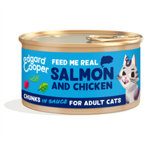 18x Edgard & Cooper Kattenvoer Chunks Zalm - Kip 85 gr