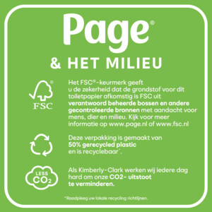 8x Page Toiletpapier Puur 3-laags - 24.52 euro