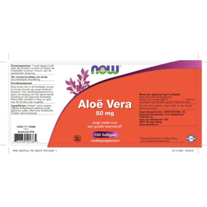 NOW Aloë Vera 50 mg - 17.35 euro