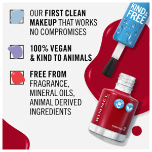 Rimmel KIND & FREE Vegan Nagellak 156 Poppy Pop Red - 6.29 euro