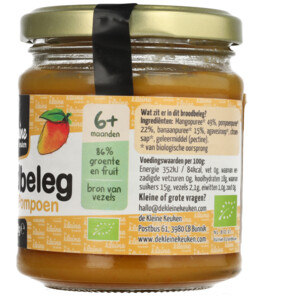 de Kleine Keuken Bio Mango en Pompoen Spread - 3.59 euro