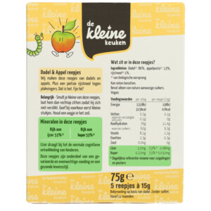 3x de Kleine Keuken Bio Dadel & Appelreepjes - 10.3 euro