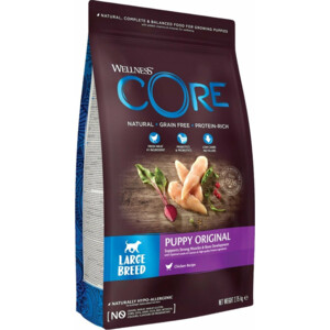 4x Wellness Core Hondenvoer Puppy Large Breed Kalkoen - Kip