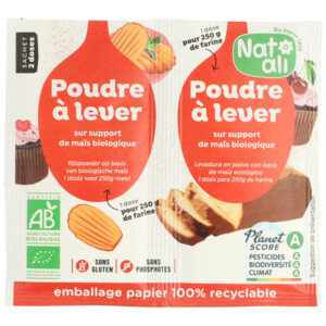 3x Nat Ali Biologische Bakpoeder - 2.57 euro