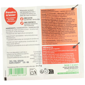 3x Nat Ali Biologische Bakpoeder - 2.57 euro