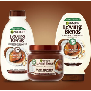 6x Garnier Loving Blends Kokosmelk en Macadamia Shampoo - 22.28 euro