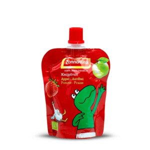 3x Zonnatura Knijpfruit Appel/Aardbei Biologisch - 12.42 euro