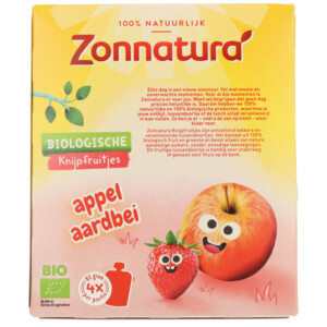 3x Zonnatura Knijpfruit Appel/Aardbei Biologisch - 12.42 euro