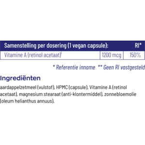 2x Vitakruid Vitamine A 4000 IE Vegan - 20.65 euro